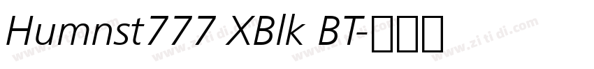 Humnst777 XBlk BT字体转换